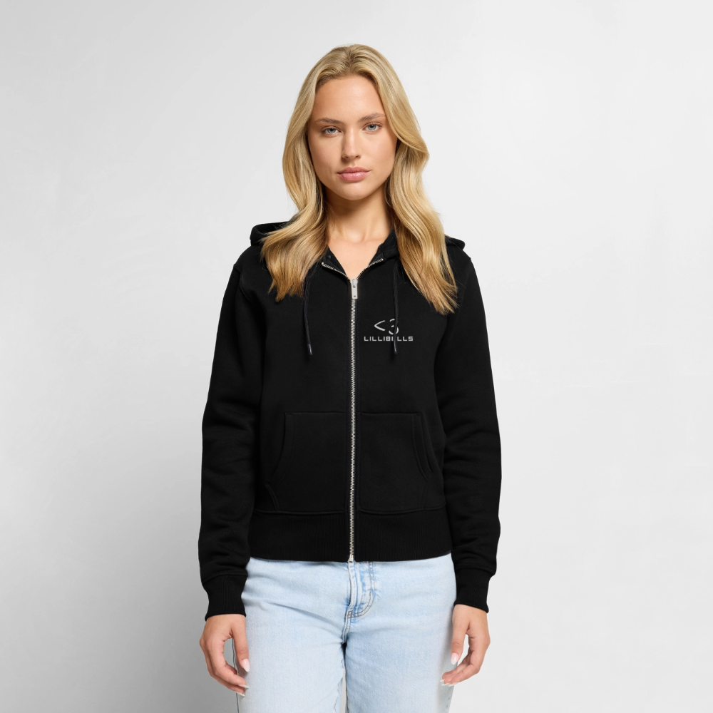 Women hoodie Zipper Lillibells - svart