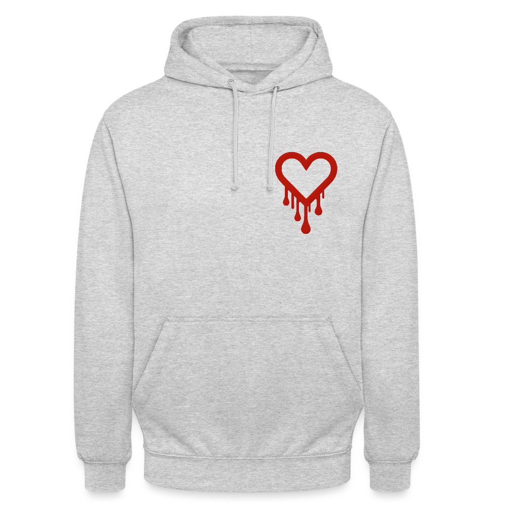 HoodieHeart TJstark - ljusgråmelerad