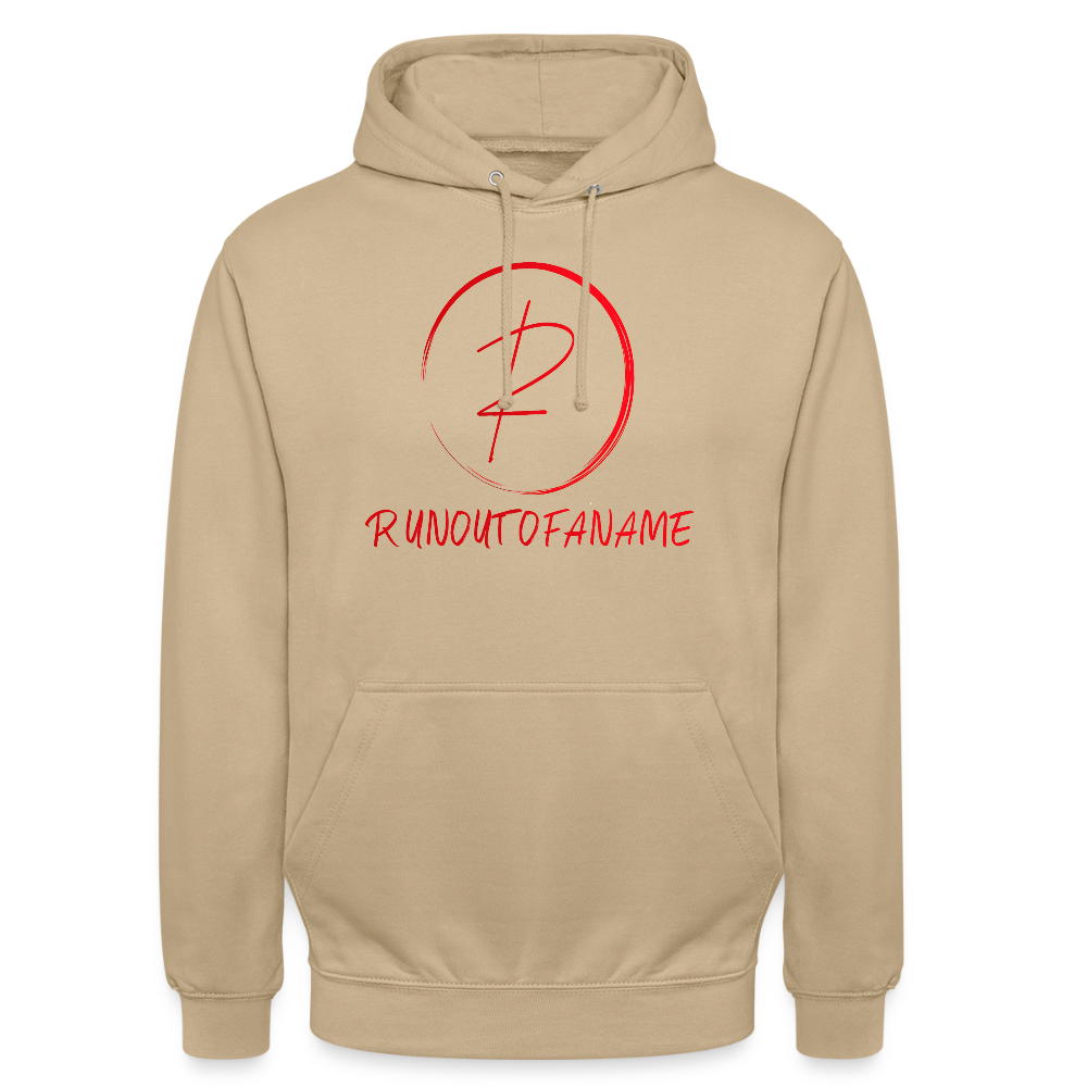 Hoodie Runoutofaname Logo - beige