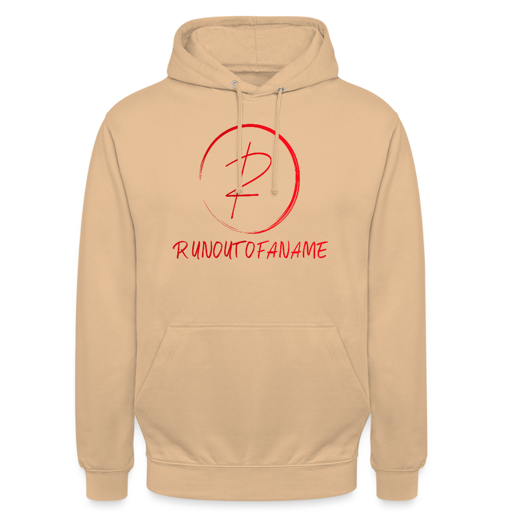 Hoodie Runoutofaname Logo - persika
