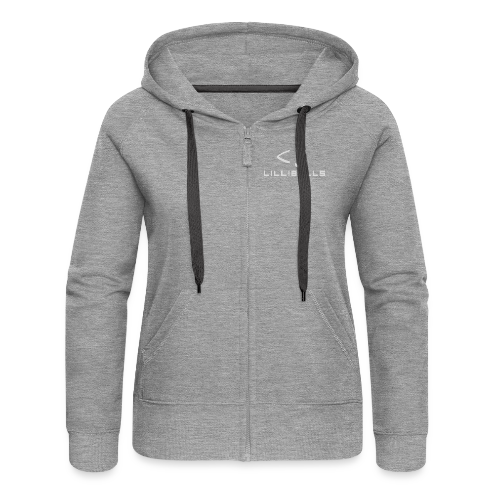 Women hoodie Zipper Lillibells - gråmelerad