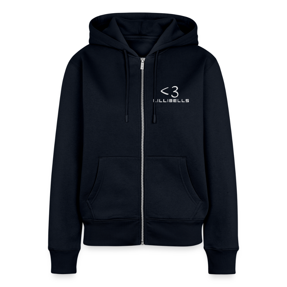 Women hoodie Zipper Lillibells - marinblå