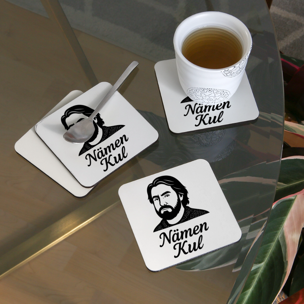 Underlägg (4-pack) - Lappy - Nämen kul - vit