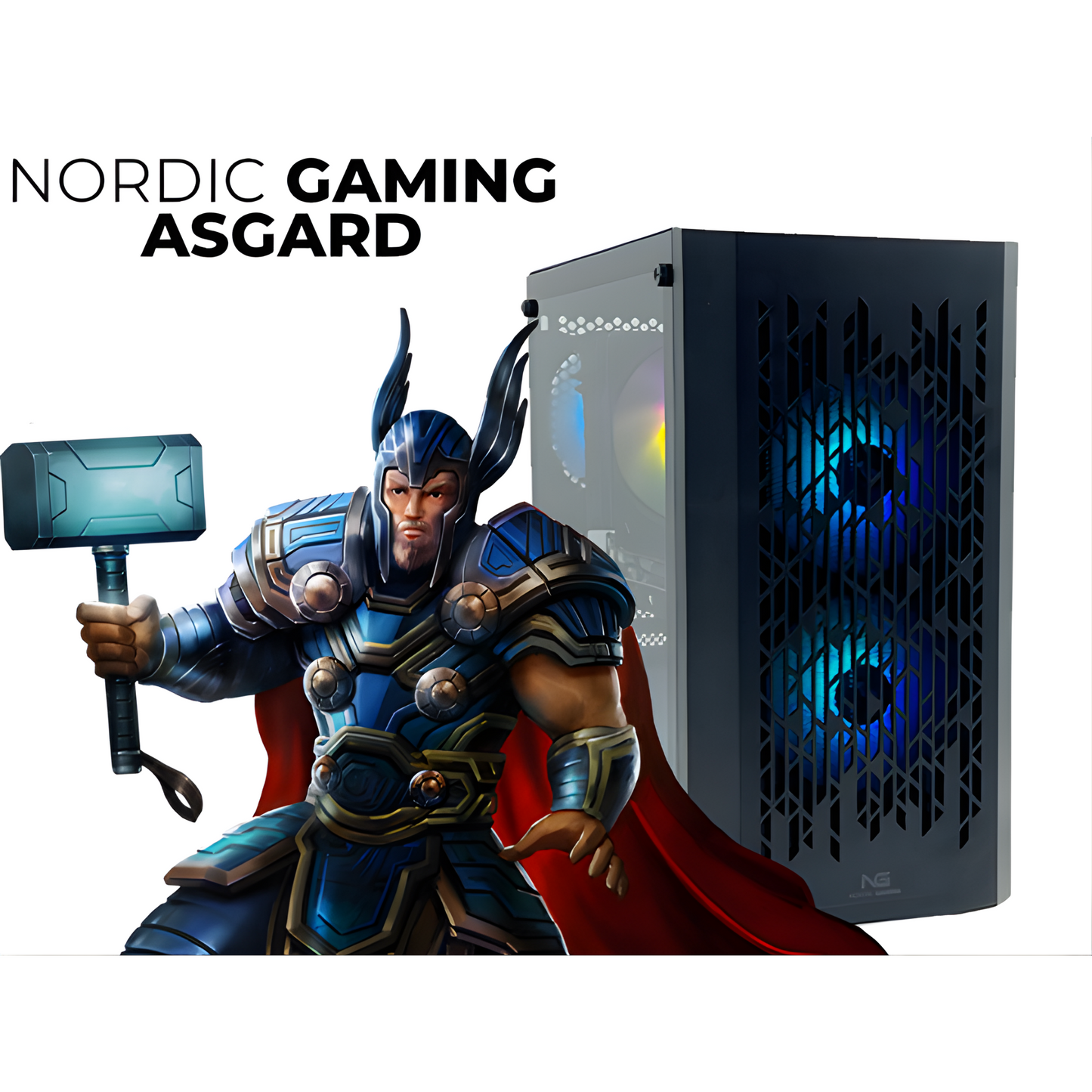 Nordic Gaming Asgard Thor Gaming PC | Ryzen 5 16GB RX 9060XT 8GB 1TB