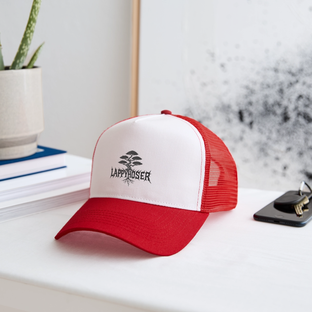 Trucker Cap - Lappy Metal - vit/röd