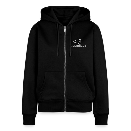 Women hoodie Zipper Lillibells - svart