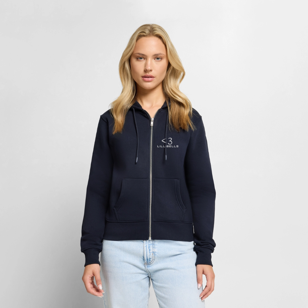 Women hoodie Zipper Lillibells - marinblå