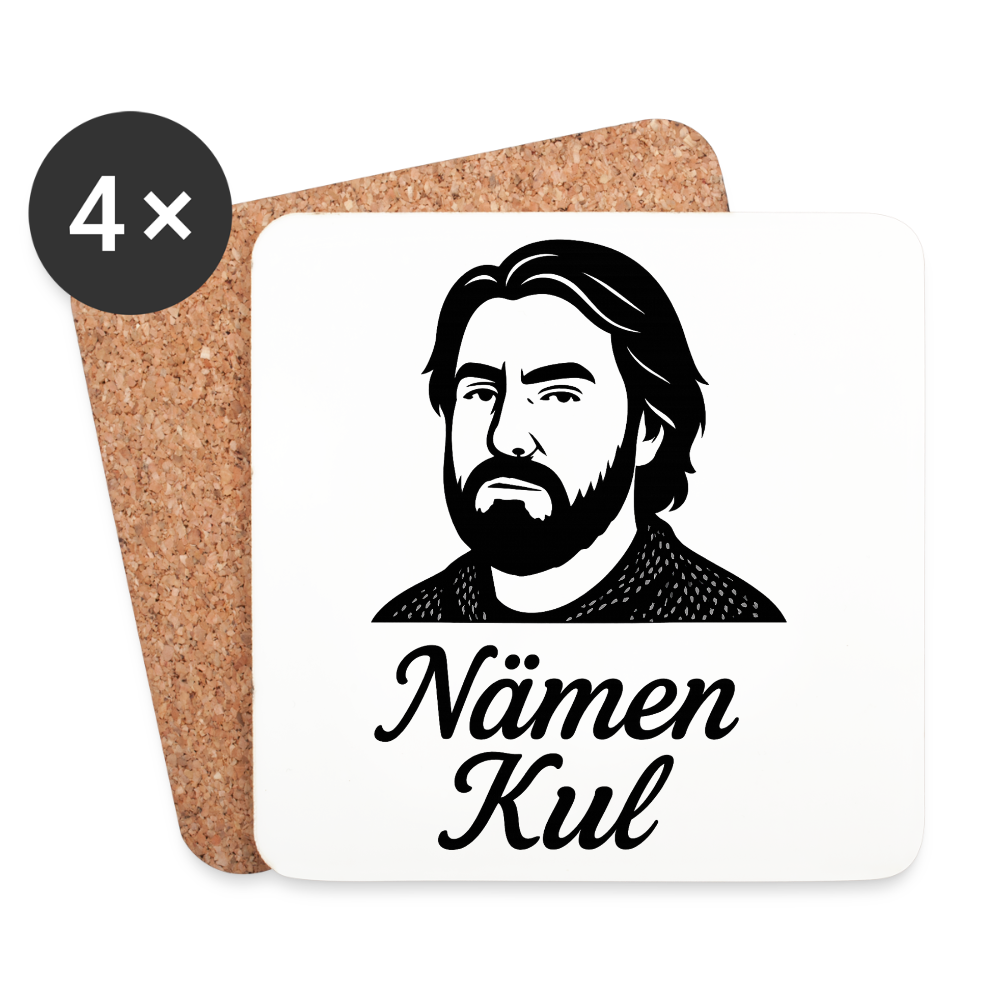 Underlägg (4-pack) - Lappy - Nämen kul - vit